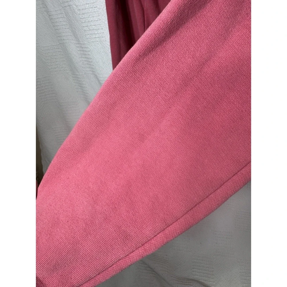Abercrombie & Fitch Y2K Hoodie Women‎ Pink Embroidered Sweatshirt Fleece Size XL